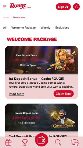 Rouge Casino Mobile Promotions