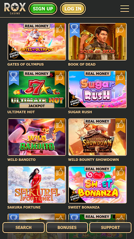 Juegos móviles de Rox Casino