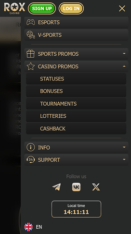 Promociones móviles de Rox Casino