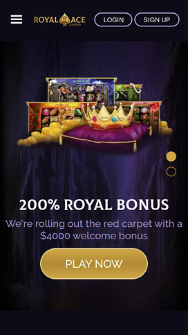 Royal Ace Casino Mobile Homepage