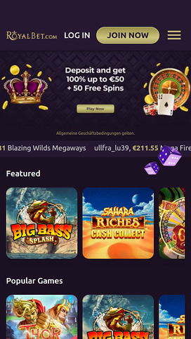 Royal Bet Casinos mobila hemsida