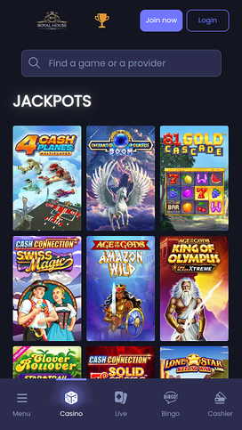 Royal House Casino Mobile Jackpot