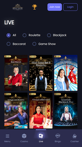 Royal House Casino Mobile Live Dealer