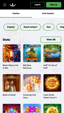 Royal Panda Casino Mobile Games