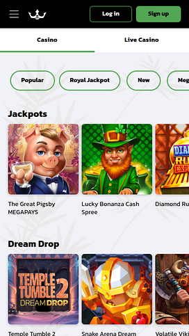 Royal Panda Casino Mobile Jackpot