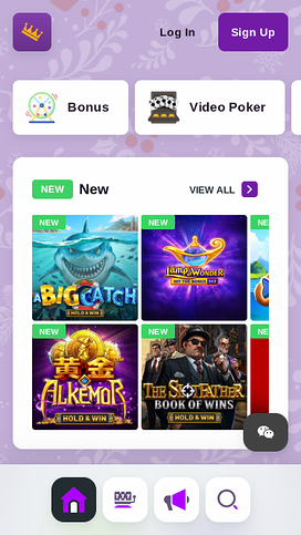 Royal Spinz Casino Mobile Homepage