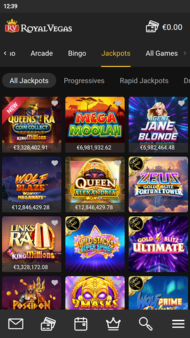 Royal Vegas Casino Mobile Jackpot