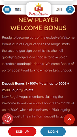 Royal Vegas Casino Mobile Promotions