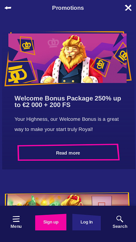 Royspins Online Casino Mobile Promotions