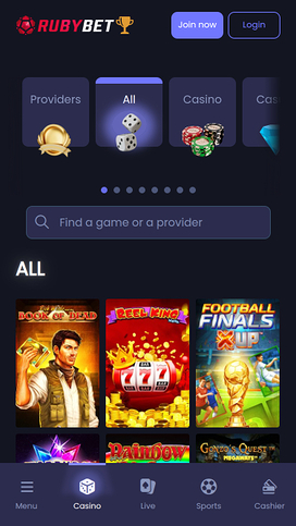 Ruby Bet Casino Mobile Games