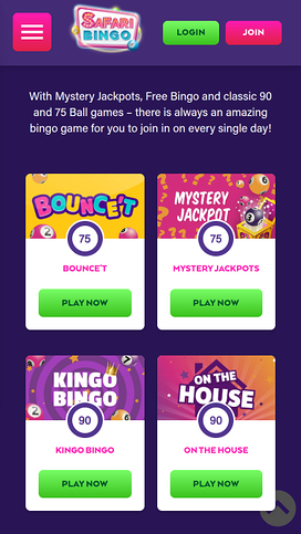 Safari Bingo Casino Mobile Bingo