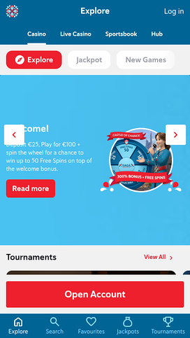 Saga Kingdom Casino Mobile Homepage