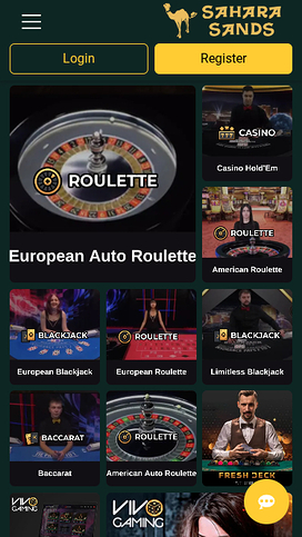 Sahara Sands Casino Mobile Live Dealer