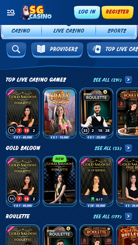 SG Casino Mobile live dealer