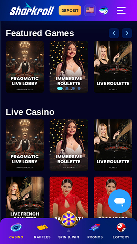 Sharkroll Casino Mobile Live Dealer