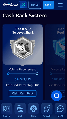 VIP Screenshot of Sharkroll Casino for Mobile