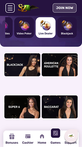 Shazam Casino Mobile Live dealer