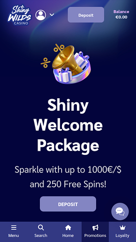 Shiny Wilds Casino Mobile Promotions