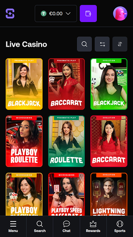 Shuffle Casino Mobile Live dealer