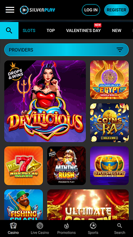 Juegos móviles de casino SilverPlay