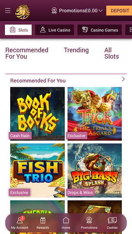 Simba Games Casino Mobilspel