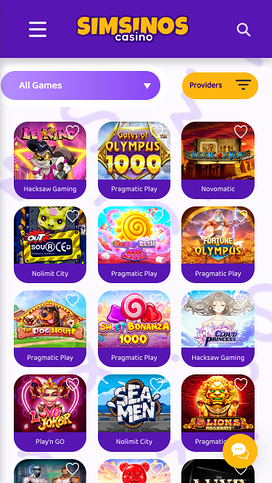 Simsinos Casino Mobile Games