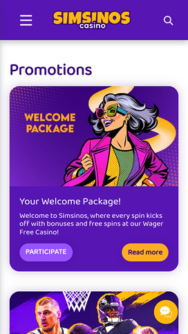Simsinos Casino Mobile Promotions