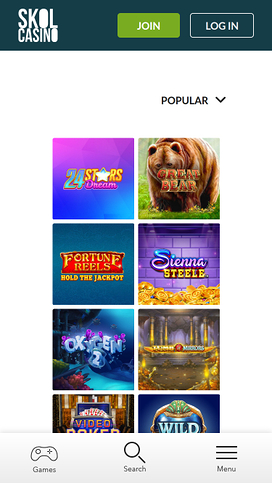 SkolCasino Mobile Games