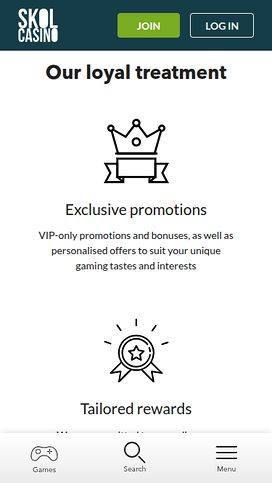 SkolCasino Mobile VIP Program