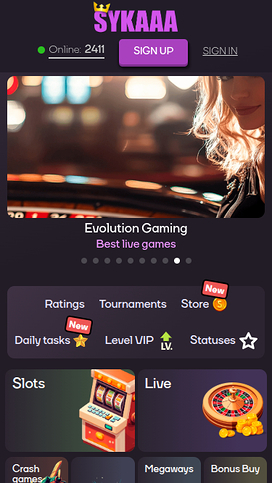 Sykaaa Mobile Homepage