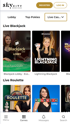 SkyCity Casino Mobile Live Dealer