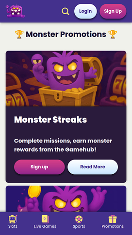 Slot Monster Casino Mobile Promotions