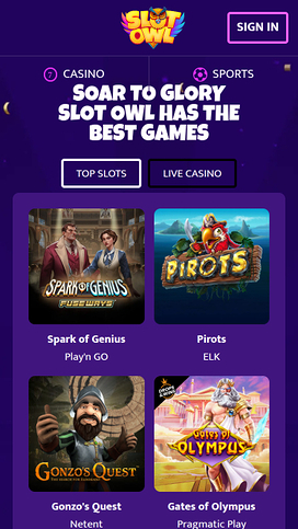 Slot Owl Casino Mobile Games