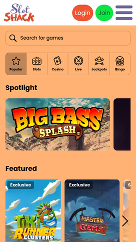 Slot Shack Casino Mobile Games