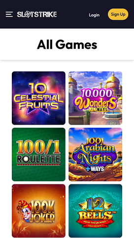 SlotStrike Casino Mobile Games