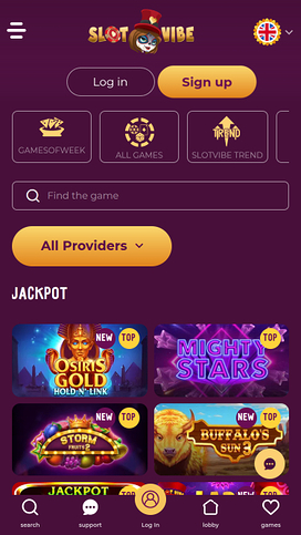 SlotVibe Casino Mobile Jackpot