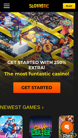 Slotastic Casino Mobile Homepage