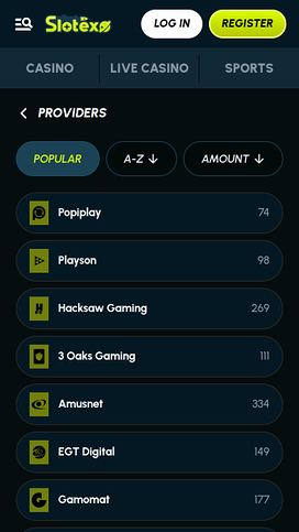 Slotexo Casino Mobile Game Developers