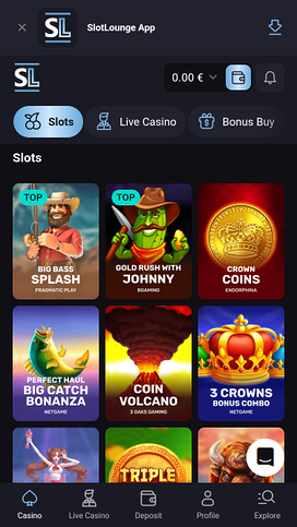 SlotLounge Casino Mobile Games