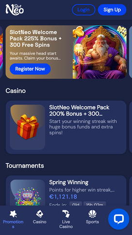 Promociones del casino SlotNeo