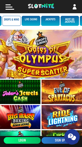 Slotnite Casino Mobile Drops and Wins