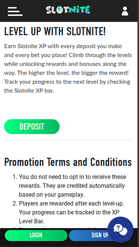 Slotnite Casino Mobile VIP Program