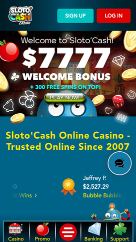 SlotoCash Casino Mobile Homepage