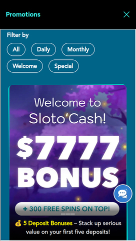 SlotoCash Casino Mobile Promotions