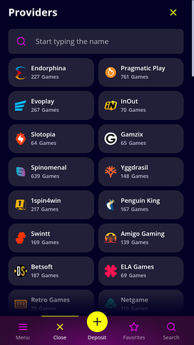 Desarrolladores de juegos móviles de Slotoro Casino