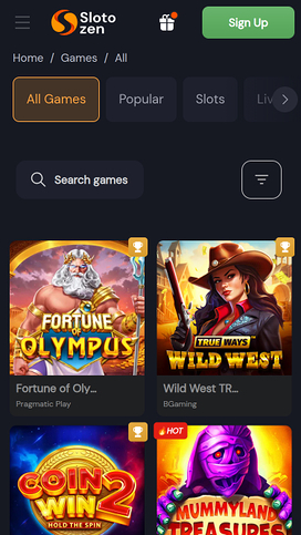 Slotozen Casino Mobile Games