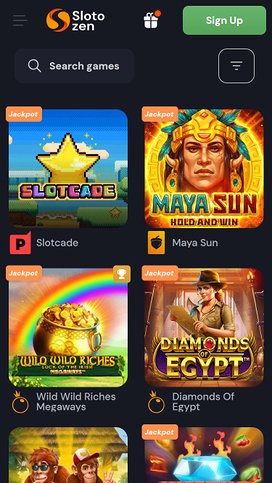 Slotozen Casino Mobile Jackpot