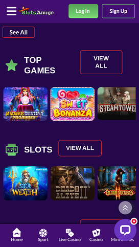 SlotsAmigo Casino Mobile Games
