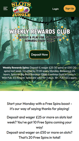 Slots Jungle Casino Mobile Rewards Club