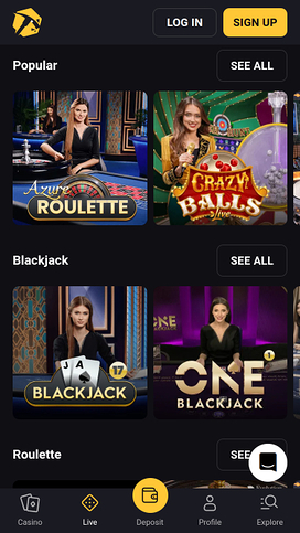 Slotsmines Casino Mobile Live Dealer